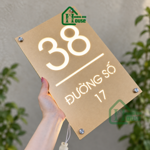Biển Số Nhà Vàng Sáng Đèn
