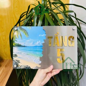biến số phòng khách sạn inox gia công theo yêu cầu
