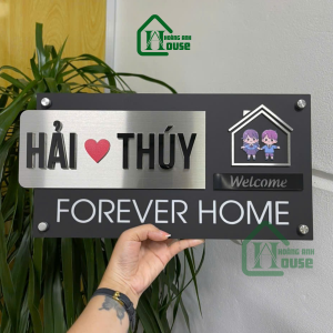 biển số nhà đẹp inox hoàng anh house